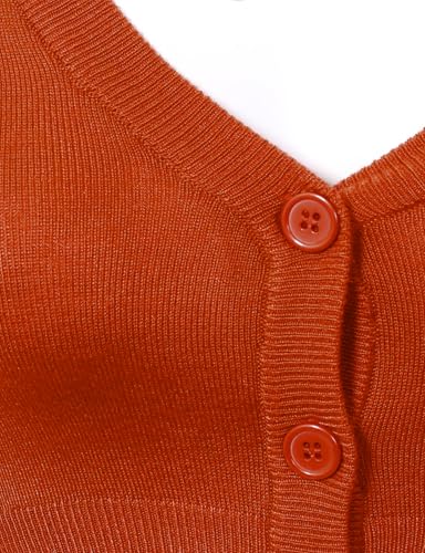 Image of Allsense Women's Cropped Bolero Shrug Cardigan | 3 /4 Sleeve, Button Down, Lightweight Knit Sweater