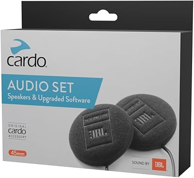 Cardo 45mm Audio Set, Works with Most Helmet Communicators Single Pack