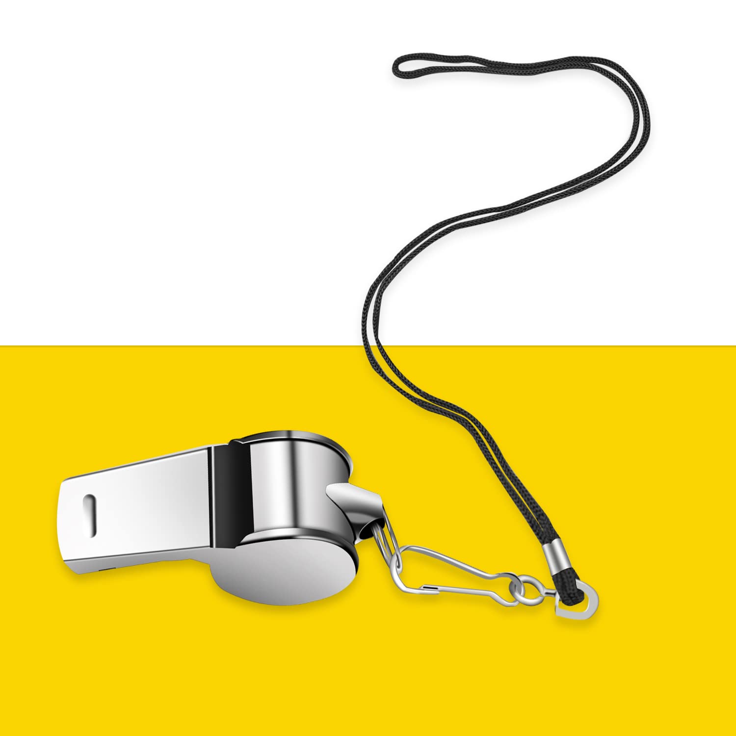 Lot De 24 Sifflets De Sport En Acier Inoxydable Avec Cordon, Sifflet En Métal Extra Fort Pour Entraîneurs, Arbitres, Officiels, Entraînement, Urgence – Doré