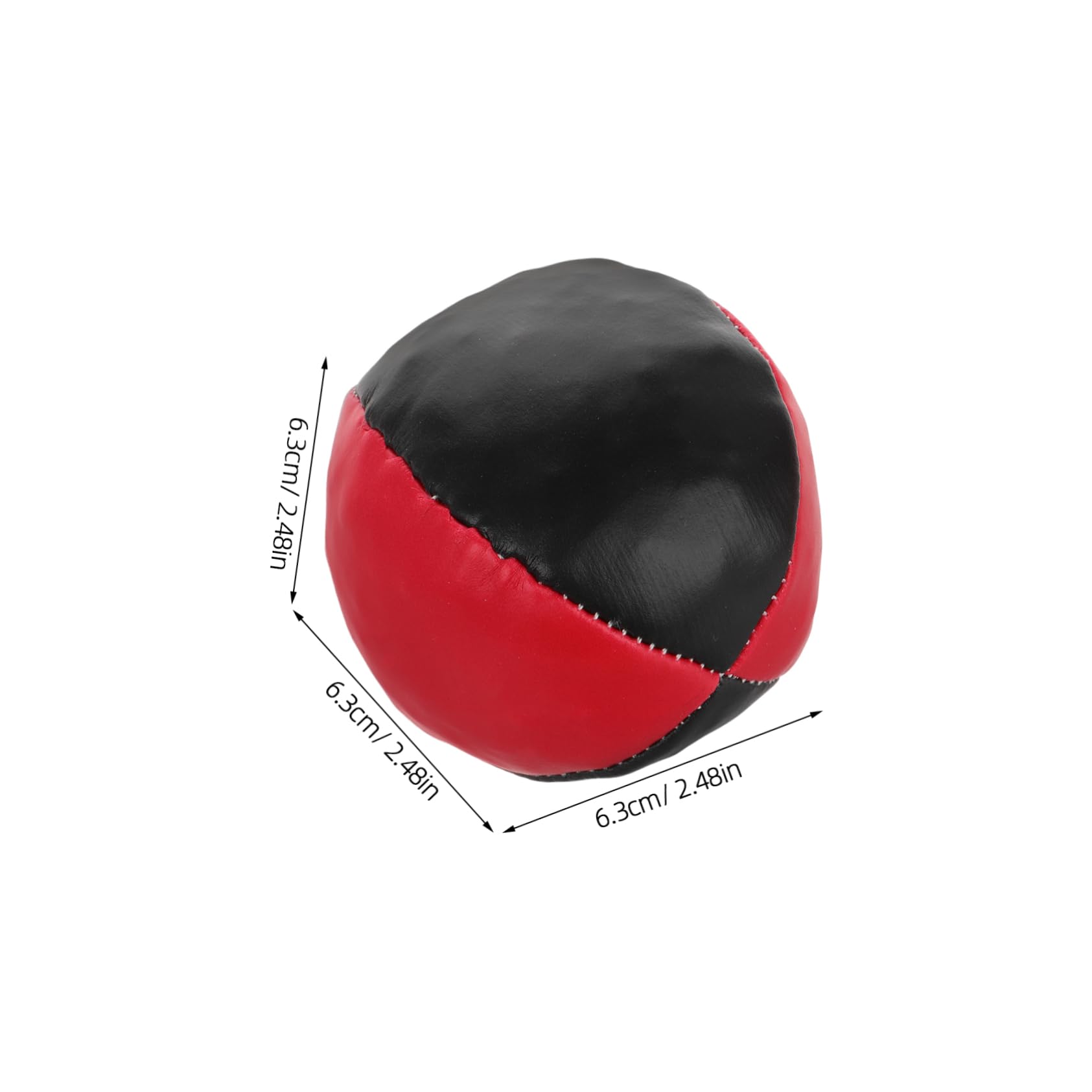 IMIKEYA 3Pcs Juggling Balls for Beginners Mini Soft Grip Circus Balls Black and Red for Adults to Enhance Juggling Skills and Hand Eye Coordination