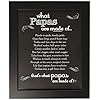 Papa chalkboard frame gift for papa for fathers day birthday birth of grandchild made in usa  urban country home decor