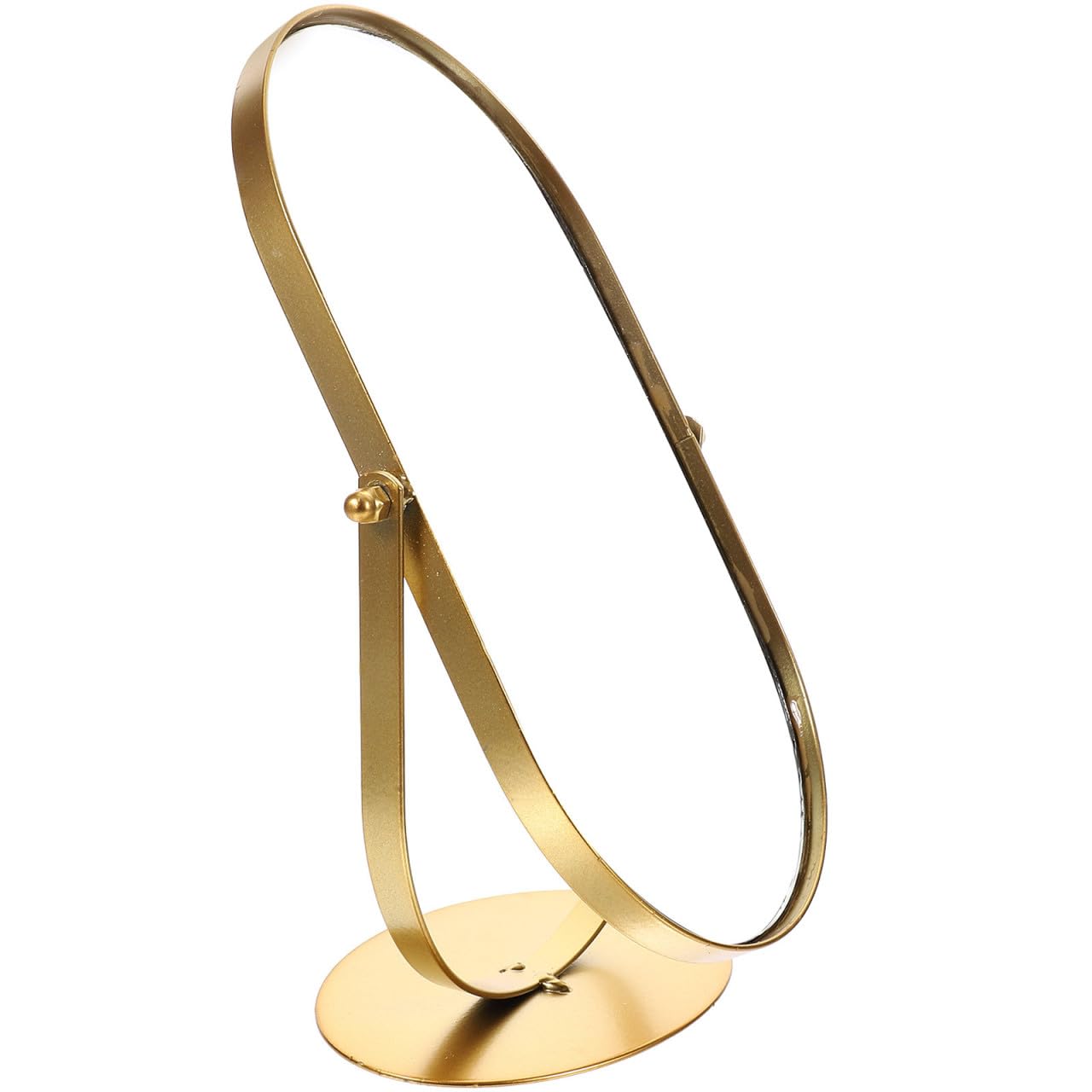 Espejo de tocador seguro BELLIFFY, diseño vintage de metal dorado para tu baño