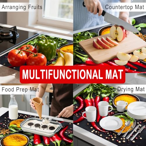 Image of Nuxovilar Stove Top Cover Cooktop Protector 20.4x28.3in Polyester Glass