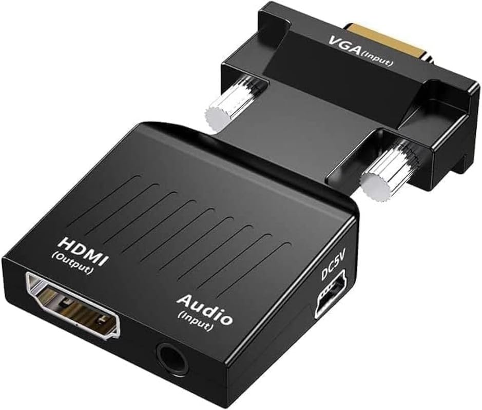 Image of SANCY VGA to HDMI Adapter Converter with Audio, Active Male VGA in Female Hdmi 1080P Video Dongle Adaptor for Computer, Laptop, Projector