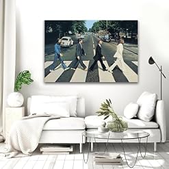 BBAUER Poster d’art Beatles sur toile – Impression d’art moderne pour chambre à coucher – 40 x 60 cm - Les Beatles, Paul McCartney, John Lennon, RIngo Starr, George Harrison BBAUER Poster d'art Beatles sur toile - Impression d'art moderne pour chambre à coucher - 40 x 60 cm – Image 5