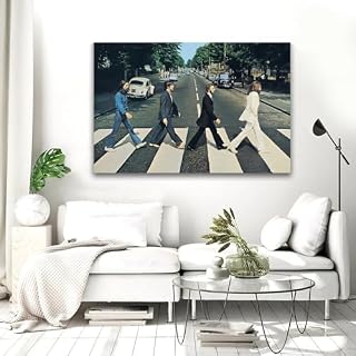 BBAUER Poster d’art Beatles sur toile – Impression d’art moderne pour chambre à coucher – 40 x 60 cm - Les Beatles, Paul McCartney, John Lennon, RIngo Starr, George Harrison BBAUER Poster d'art Beatles sur toile - Impression d'art moderne pour chambre à coucher - 40 x 60 cm – Image 5