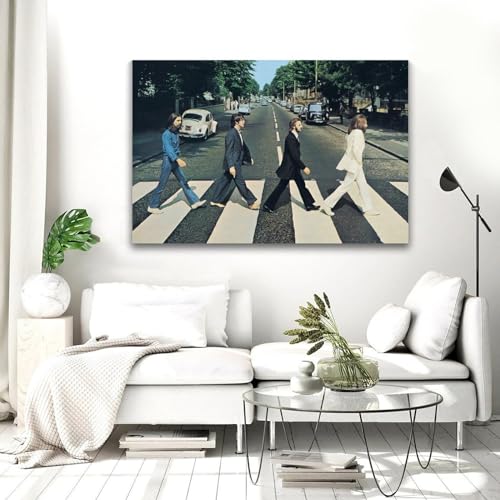 BBAUER Poster d’art Beatles sur toile – Impression d’art moderne pour chambre à coucher – 40 x 60 cm - Les Beatles, Paul McCartney, John Lennon, RIngo Starr, George Harrison BBAUER Poster d'art Beatles sur toile - Impression d'art moderne pour chambre à coucher - 40 x 60 cm – Image 6