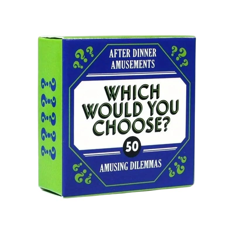 GEN:ZAI After-Dinner Amusements – Set of 4 Travel Card Games – 50 Fun Questions Each – Riddles, Conversation, Road Trip & Family Quiz – Compact 5x5cm Size for Kids & Adults (Which Would You Choose?)