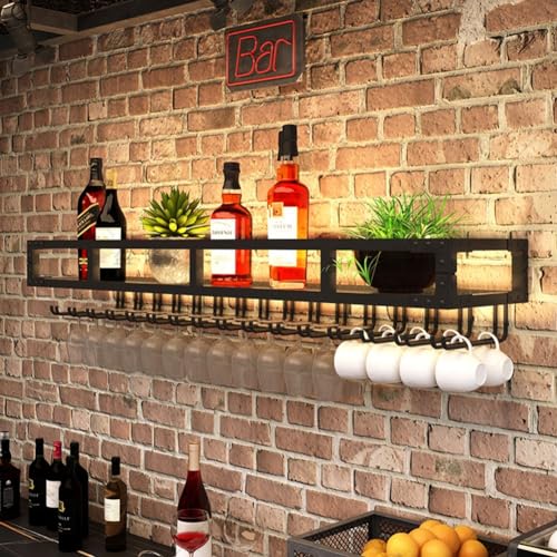 Étagère à vin à LED murale pour optimiser l'espace et ranger vos bouteilles