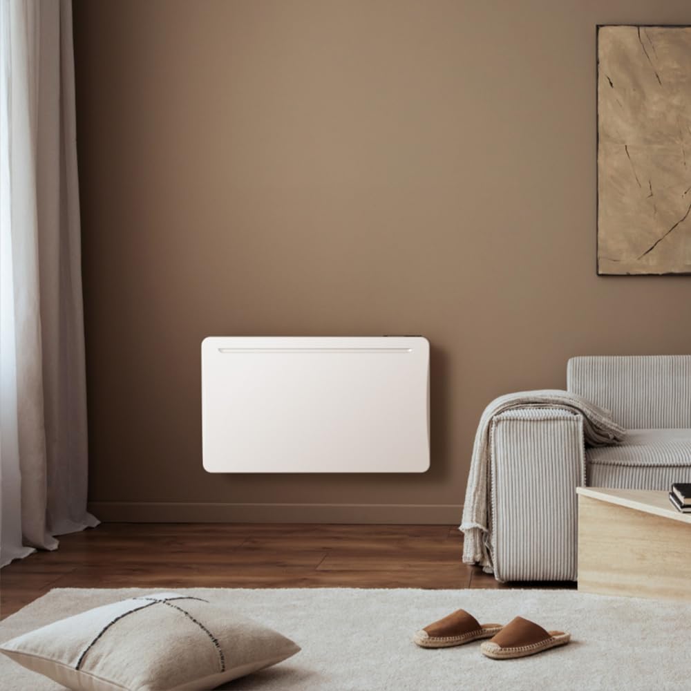 Radiateur Électrique Connecté ALEN WiFi 1500W – Inertie Céramique – Programmable – Suivi de Consommation – Détection Fenêtre – Blanc Mat – IP24