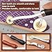 2PCS Tracing Wheel,Professional Stitch Marking Spacer,Wood and Stainless Steel Pounce Wheel,Pounce Wheel for Sewing Patterns with Wooden Handle forTracing Paper and Leather Crafts