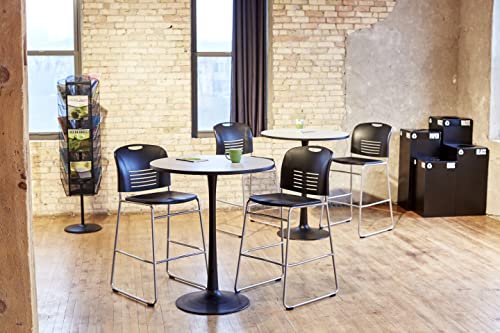 Safco Products Onyx 30-Pocket Mesh Rotating Literature Display, 65"H X 16"D, Black, (5577Bl) #TOP4