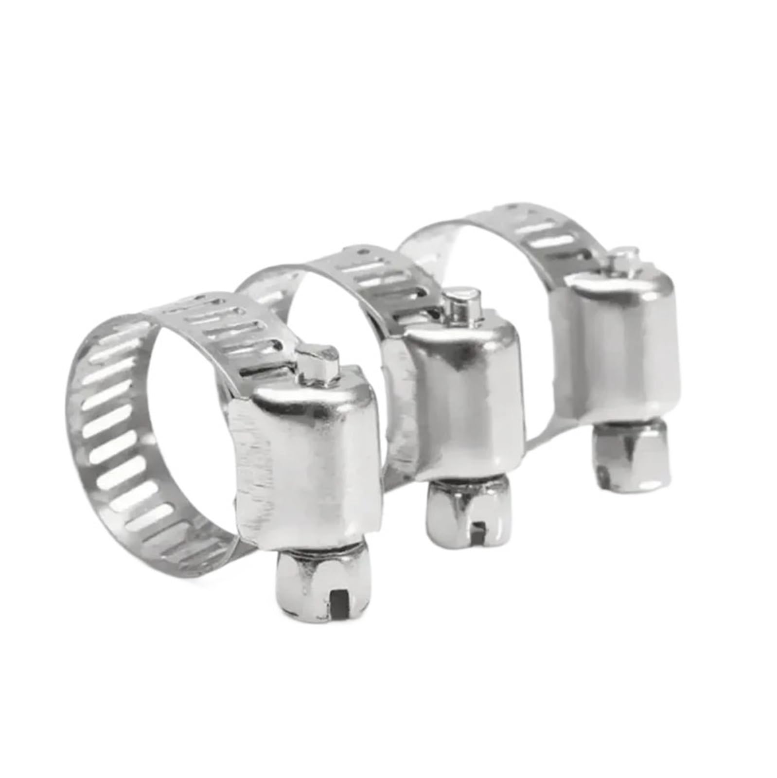 Hqycl One Color 55Pcs Hose Clamps Adjustable 10-16Mm Stainless Steel Worm Gear Hose Clip Hose Lock For Water Pipe Plumbing