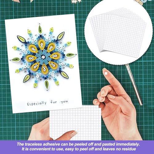 HONQX 3D Klebepads Klebepunkte Doppelseitig 4000 Stück 3D Doppelseitige Klebepads Klebepunkte Weiß 5mm Beidseitige Klebekissen zum Basteln