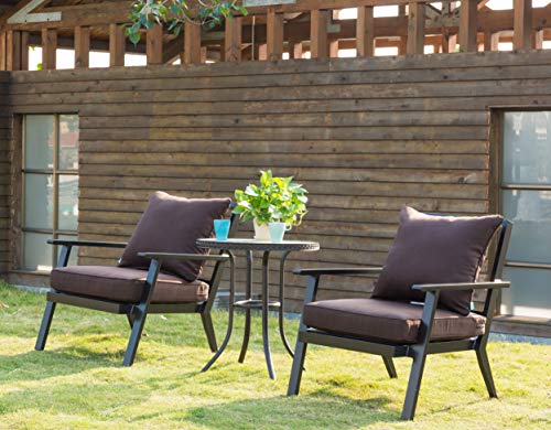 Image of QILLOWAY Outdoor /Indoor Furniture Cushions Set,Replacement Deep Seat Cushion for All WeatherPatio Chair Furniture (Coffee)