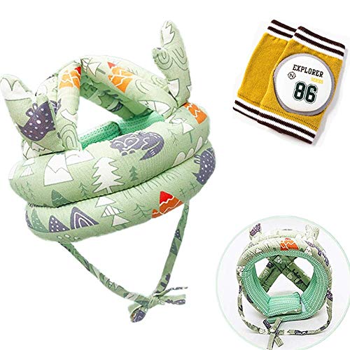 最安値 赤ちゃんヘルメット 赤ちゃん あたま ガード ベビー ヘルメット 膝当て 赤ちゃん 頭 ガード 乳幼児頭ガード 赤ちゃん転倒防止クッション ベビーヘッドガード 出産祝い 女の子 男の子 100 綿 超軽量 道に向かう グリーン の価格比較