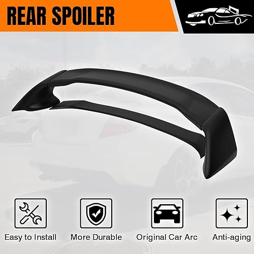 Miniatura 2 de Alerón de maletero compatible con Honda Civic Sedan 2012-2015 de 4 puertas, estilo Mugen ABS con tapa trasera para maletero de alerón, sin pintar,