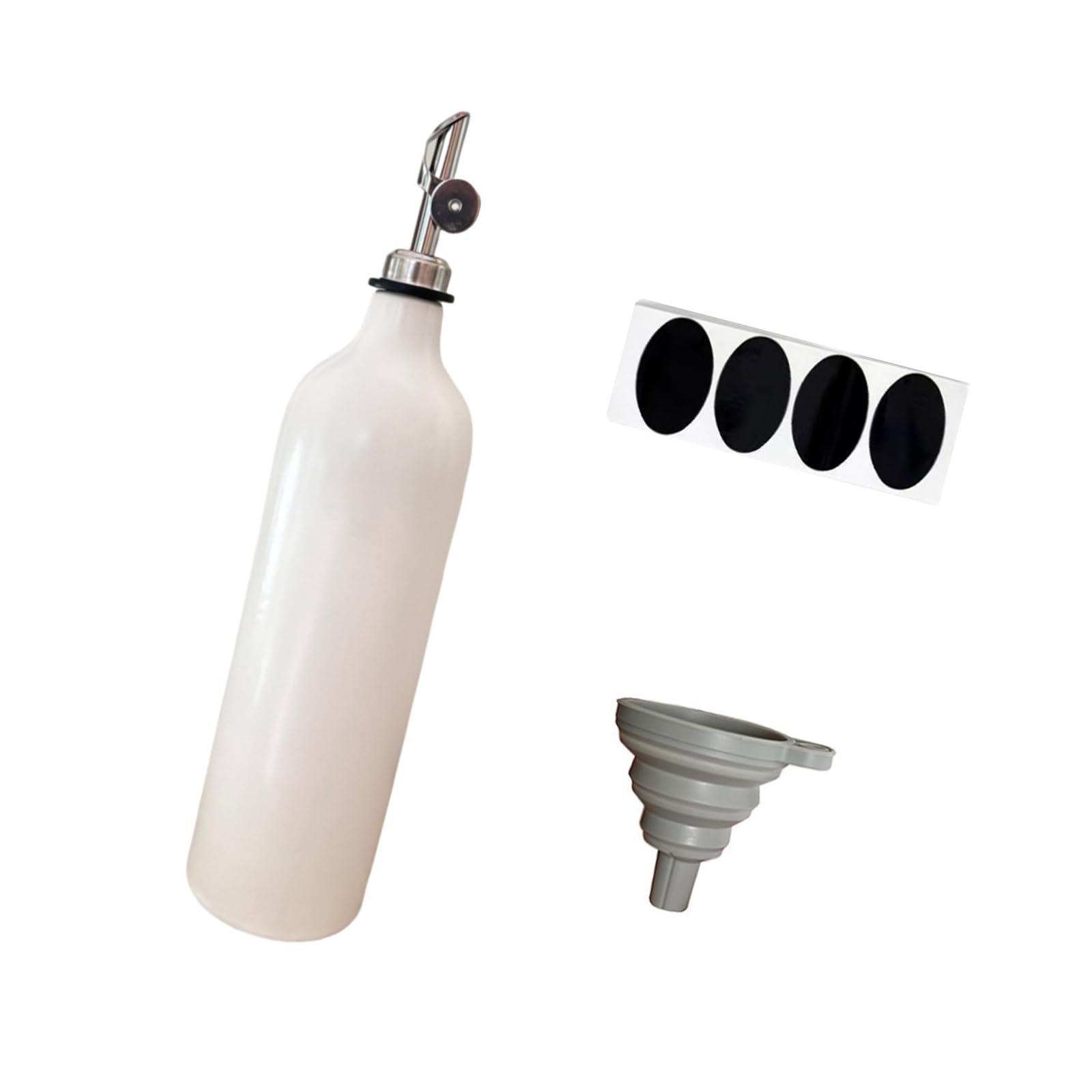 Whoasyst Smart Sealing Ceramic Oil Dispenser for Cooking and Salad Dressing Smooth Pouring Easy Handling Smooth Pour Oil Bottle