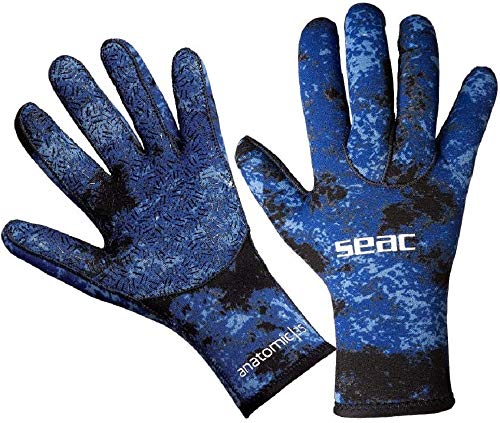 SEAC Anatomic Camo Gloves, 3.5mm Neoprene Diving Glove for Apnea Underwater Fishing in Camouflage Colour