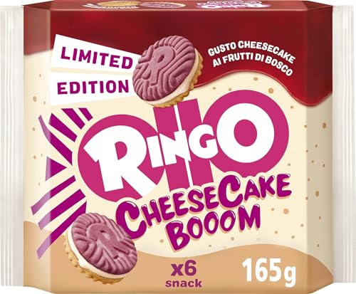 Pavesi Snack Ringo Cheesecake Booom, Biscotti Farciti con Crema...