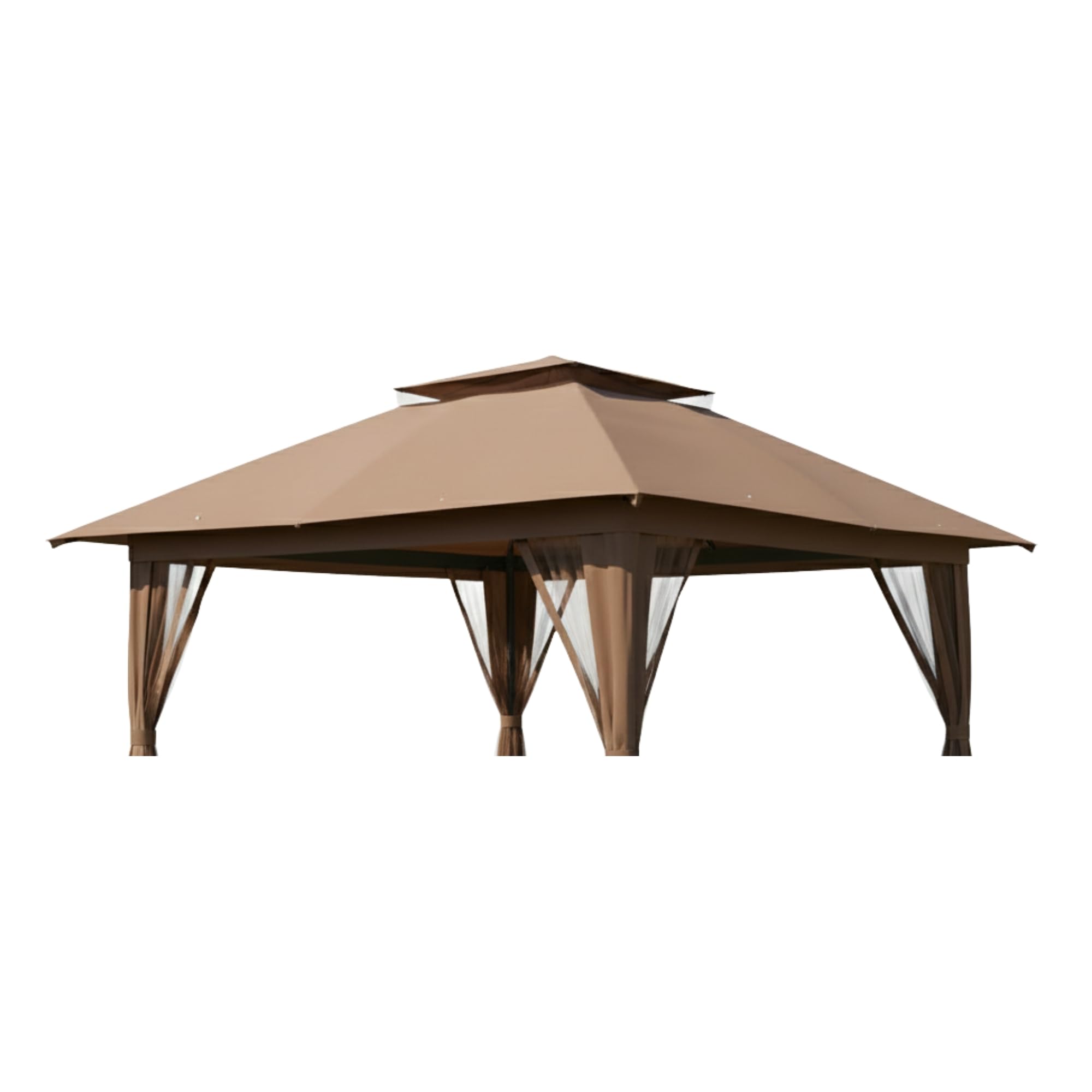 Garden Winds Custom Fit Replacement Canopy Top Cover Compatible with The Crown Shades 13' X 13' Pop Up Gazebo - Upgraded Performance RIPLOCK 350 Fabric - Netting Set and Frame Not Included - Nutmeg-image-34