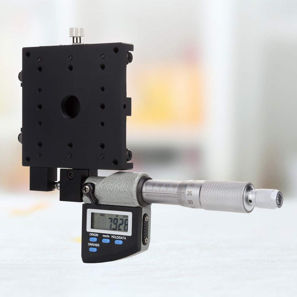 Piattaforma micrometrica con display digitale 80x80mm, SEMX80-AS Asse X Piattaforma di regolazione fine di precisione 0,001 mm, Tavolino di traslazione lineare a rulli incrociati a scorrimento incroci