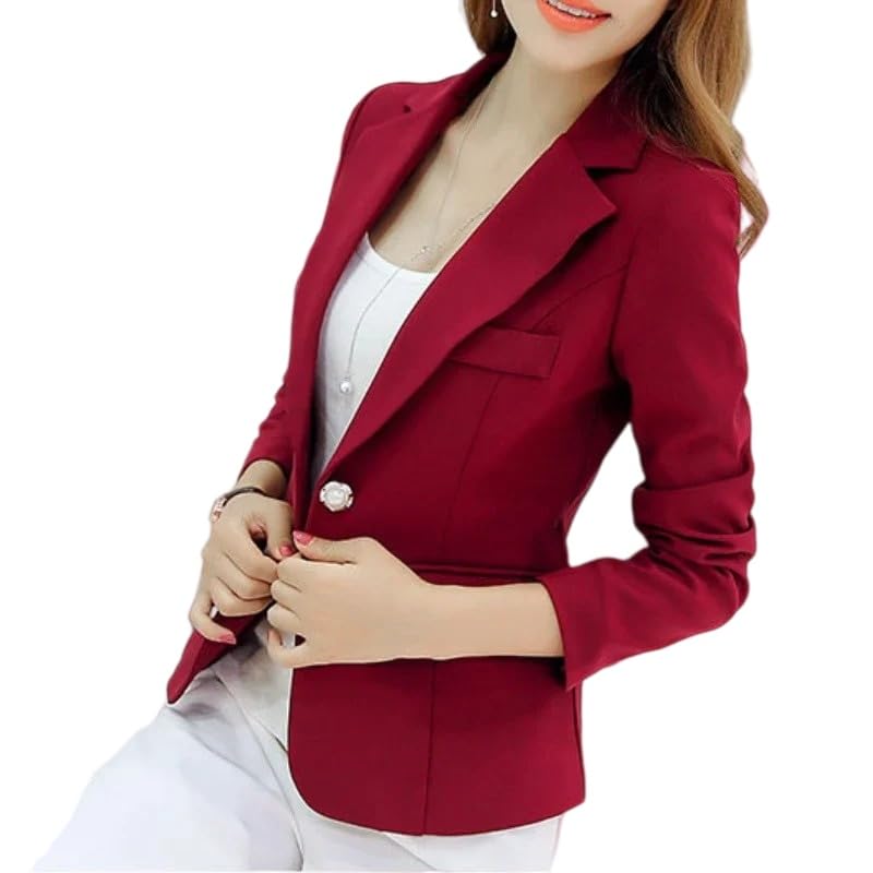 Blazer Damen,Damen-Slim-Blazer, Bürojacke, lässiger kurzer Damenblazer