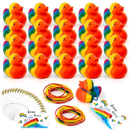 Rainbow Rubber Ducks Pride Party Set