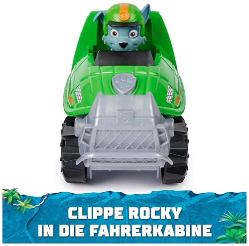 PAW PATROL Jungle Pups – Schnappschildkröten-Fahrzeug mit Rocky-Figur (Basis Fahrzeug), Spielzeug für Kinder ab 3 Jahren – Ansicht 5