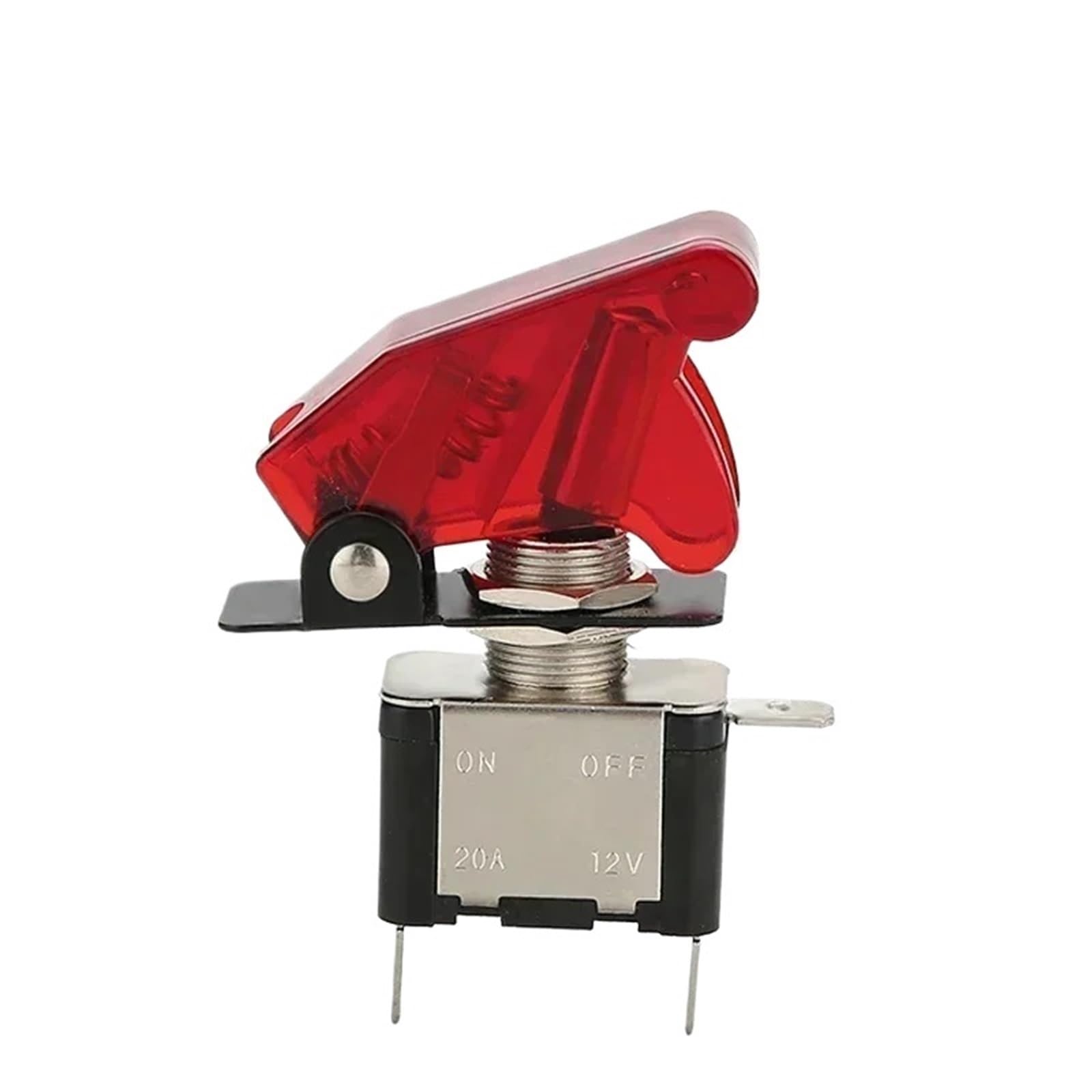 Auto Car Boat Truck 12 V LED Przełącznik, podświetlane światło 3pin ON Off 20A z bezpieczeństwem Aircraft Flip Up Cover Guard Red Green(fioletowy)