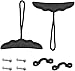 Lixada 2pcs Kayak Carry Pull Handle with Cord Pad Eyes Screws for Canoe Boat