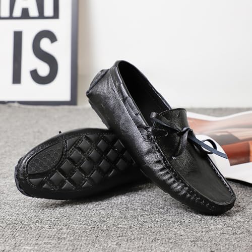 Men's Trendy Bow - Accent Leather Loafers, Fashion Casual Footwear - Perfect for Weekend Outings, Coffee Runs & Daily Errands3