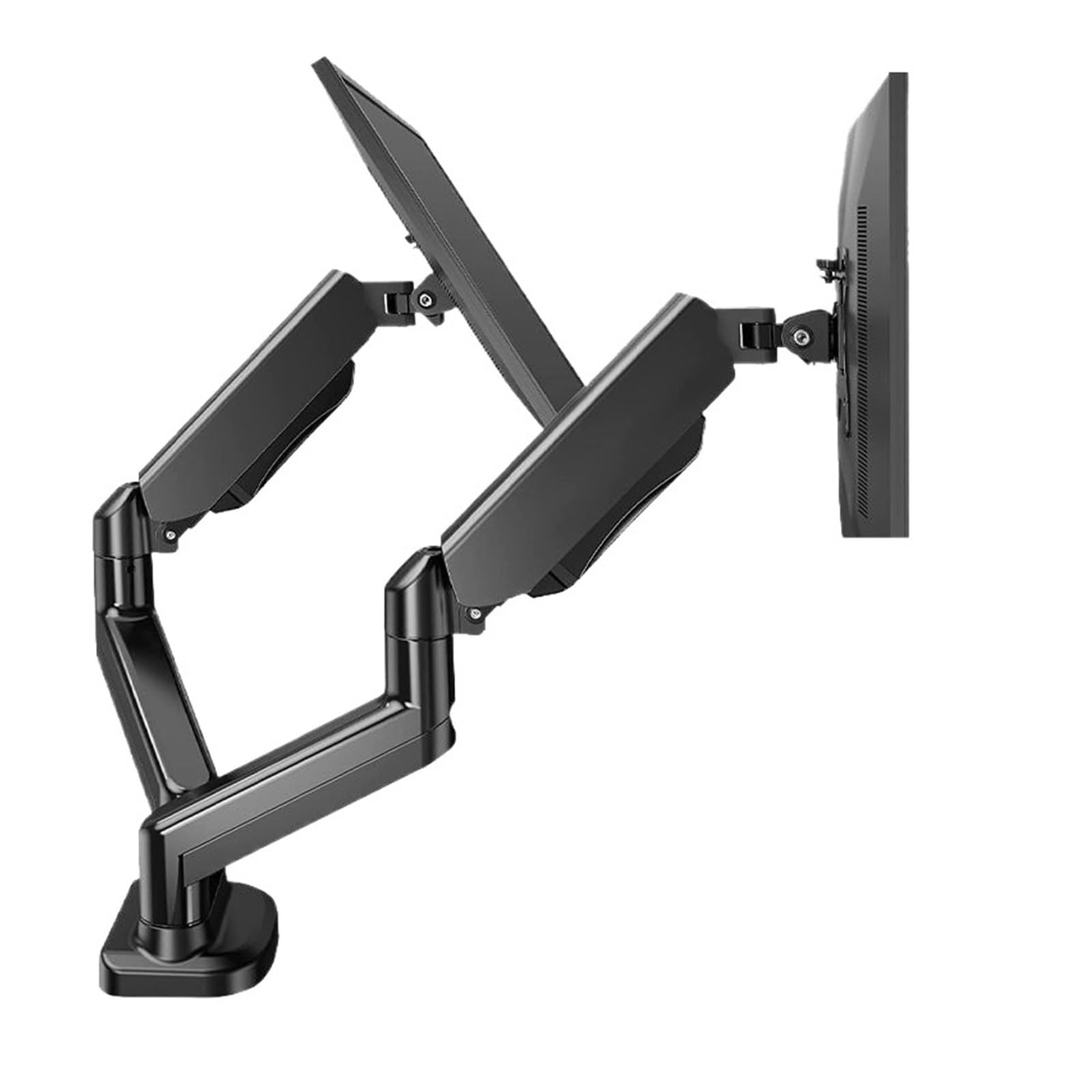 Ikpgbzxm Black Monitor Stand For Single/Dual Screens, Desktop, Horizontal/Vertical Rotation(Black)