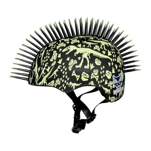 Raskullz T-Rex Bonez Mohawk Helmet, 3+ (48-52Cm), Black/Indigo