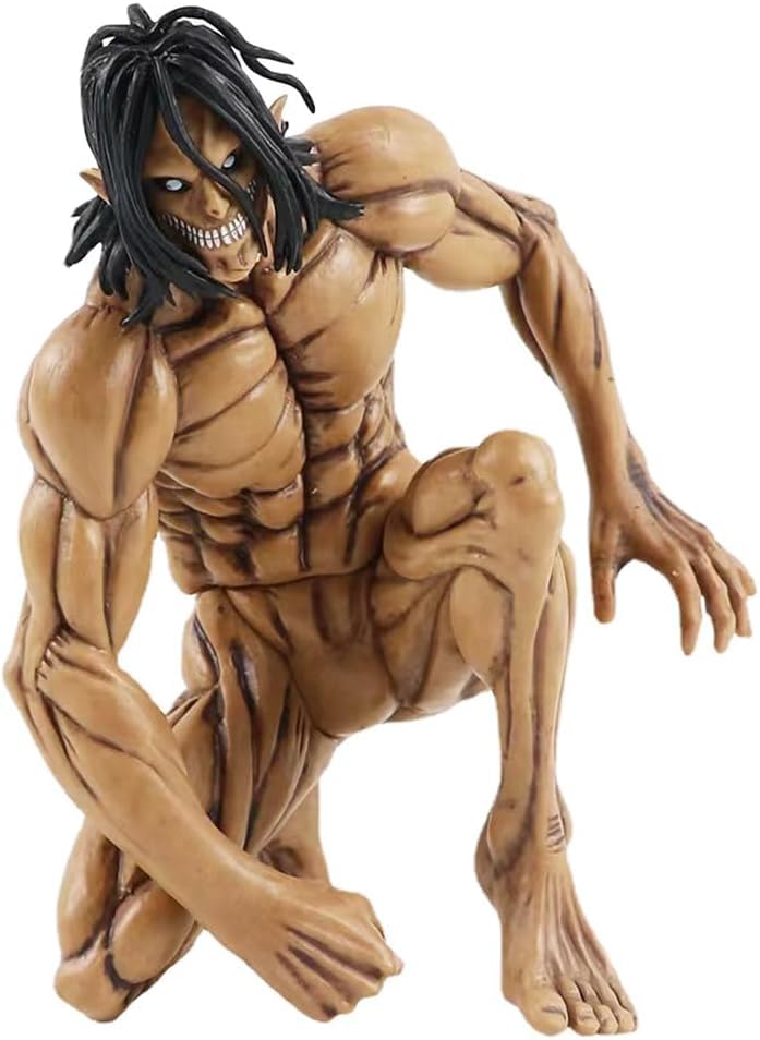 Image of FUNFOB Attact On Titan Eren Yeager Action Figure Height -17cm Collectible for Anime Fans PVC Multicolour | Eren Yeager Beast Mode
