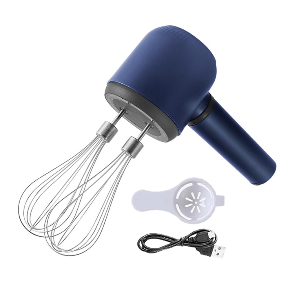 CTRLZS Cordless Hand Mixer Twin Stick Electric Whisk USB Rechargeable Handheld Electric Mixing 3 Speed Egg Beater for Baking