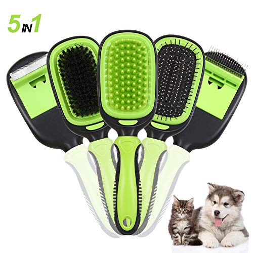 Ownpets 5 in 1 Pet Brush Set, Pet Grooming Shedding Massage Combs for Long Short Hair Dogs & Cats, Removes Undercoat… - Image 8