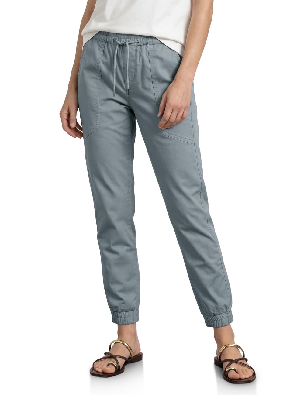 Street One Women's Slim Leg Trousers in Lightweight Quality 3818253, Washed Blue, 38W x 28L