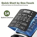 Simple Deluxe 14-in-1 Electric Pressure Cooker - 6QT Stainless Steel Slow & Rice Cooker, Steamer, Sauté, Yogurt Maker, Multi-Cooker with Dishwasher-Safe & Non-Stick - Image 3