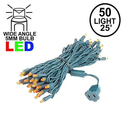 Novelty Lights 50 Light LED Christmas Mini Light Set, Outdoor Lighting Party Patio String Lights, Pi - //coolthings.us