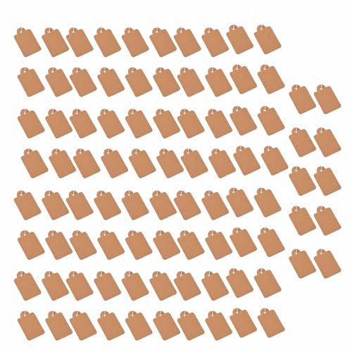 Paquete de 100 mini etiquetas en blanco, etiquetas de joyería en blanco, etiquetas de precio para pulseras, collares y reventa de mercancías