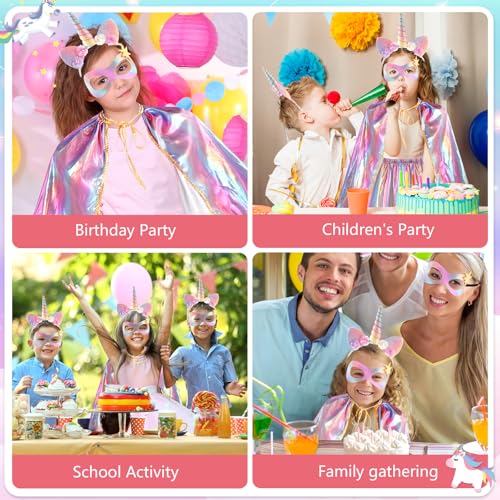 Disfraz de unicornio para niñas con falda tutu y capa miniatura 7