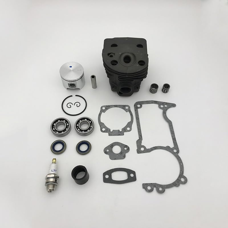 Części do kosiarki 46mm zestaw uszczelek olejowych łożyska tłoka cylindra pasuje do Husqvarna 50,51,55 Rancher silnik gazowy piła łańcuchowa ogrodowe części zamienne Ferramentas