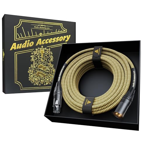 AA AUDIO ACCESSORY Gold Series Star Quad XLR Cables 20ft Handmade Mic Cord