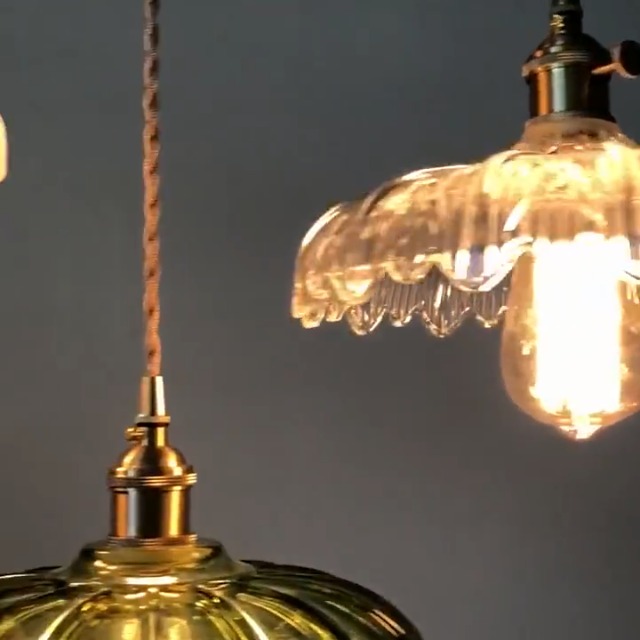 Lampada vintage a sospensione in Stile Industriale Ettore Nero ottone