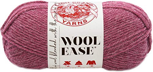 Image of Lion Brand Wool-Ease Yarn, Worsted-Weight Yarn for Knitting, Crocheting, and Crafting, 1 Pack, Dark Rose Heather