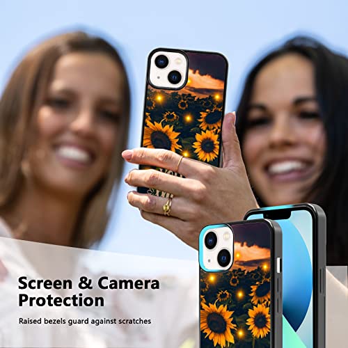 Onemiliayears Cute Fashion Sunflower Phone Case, Sunflower Firefly Phone Case Iphone 14 13 12 11 Pro Max Plus Mini Xr Xs X 7 8 6 For Teen Girls And Women #TOP6