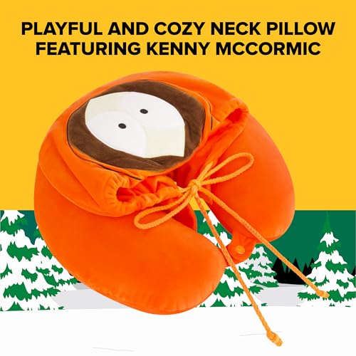 Almohada de cuello con capucha de espuma viscoelástica naranja miniatura 3