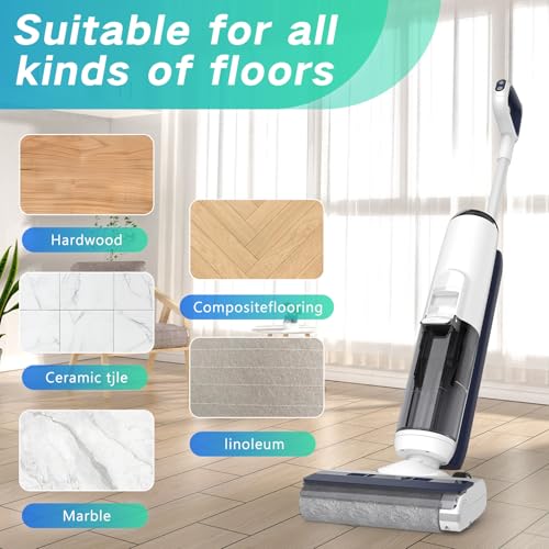 Image of Accessory Set for Tineco iFLOOR 5 Breeze Wet and Dry Vacuum Cleaner Replacement Parts 7 Pieces Accessories 3 Roller Brushes + 3 HEPA Filters + 1 Cleaning Brush