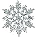 12-pc Silver 4 inch Snowflake Christmas Ornaments